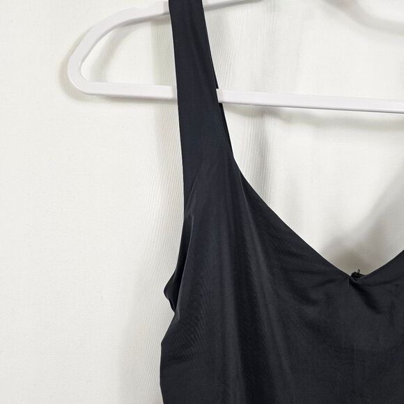 Aritzia Ten by Babaton V Neck Ruched Mini Dress in Black - Size M - Picture 3 of 9